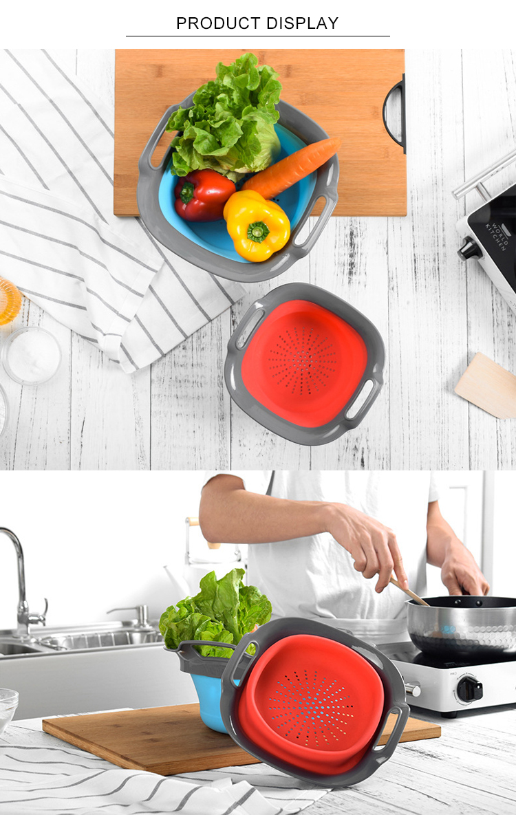 Kitchenware Collapsible Silicone Folding Sink Drain Basket