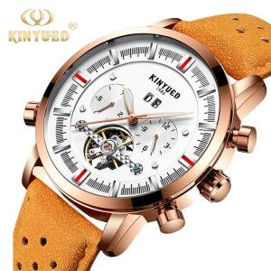China White Dial Skeleton Mechanical Watch Multi Functional Auto Date factory