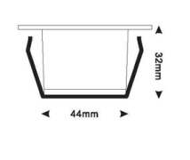 80° Beam Angle LED Recessed Wall Mounted Light , 3 W Pure White Mini LED Stair Light
