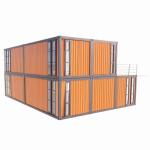 Aluminum Alloy Windows and 50/75/100mm Wave Sandwich Panel Luxury Prefabricated