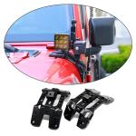 JEEP Wrangler JL A Pillar Hood Mount Light Brackets Corrosion-Resistant Aluminum
