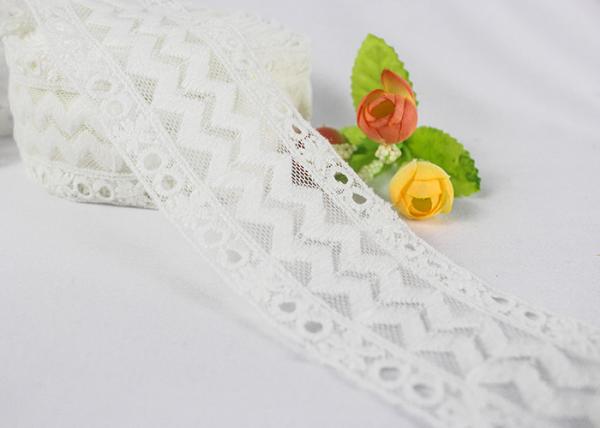 Durable Cotton Embroidery On Nylon Mesh Edging Lace Trim For Baby'S Dress
