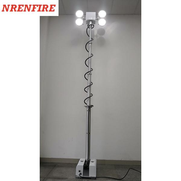 2.5m pneumatic telescopic mast light tower foldable and roof mounted 4x60W LED,