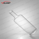 Beer Gin Rum High Flint Glass Bottle Customized Screen Printing with Cork Top