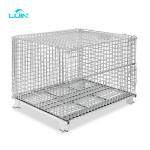 Warehouse Storage Foldable Collapsible Stacking Wire Mesh Storage Cage