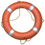 Nylon Grabline Boat Life Ring , Orange Color Boat Safety Throw Rings