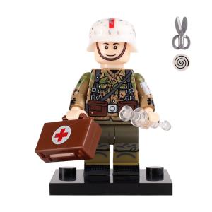 China WW2 military action German medical soldier mini figure building block legoinglys factory
