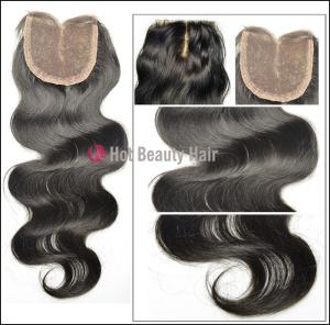 China 100g Body Wave Lace Top Closure Human Hair / Virgin Remy Lace Closure factory