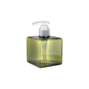 China Custom Color 250ml PETG Bottle Green Pump Bottle for Shampoo and Lotion factory