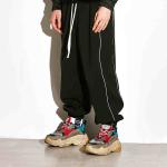 100% Cotton Loose Mens Leisure Pants Fat Man Trousers Customized Logo