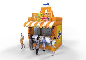 China yellow EN14960 Plato PVC Inflatable Concession Stand factory