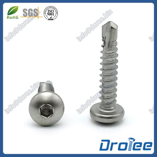 Pan Head Allen Socket Head Self Drilling Screws Stainless Steel 18-8/316/410