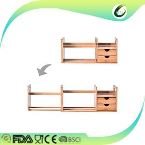 China bamboo 2-tier desk organizer factory