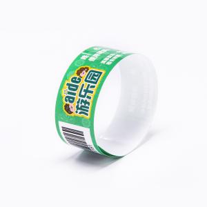 Security Tyvek Paper Wristbands with Sequential Numbering Custom Logo Printing