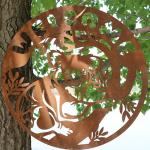 High Durability Outdoor Metal Garden Ornaments Koala Shape Cutting