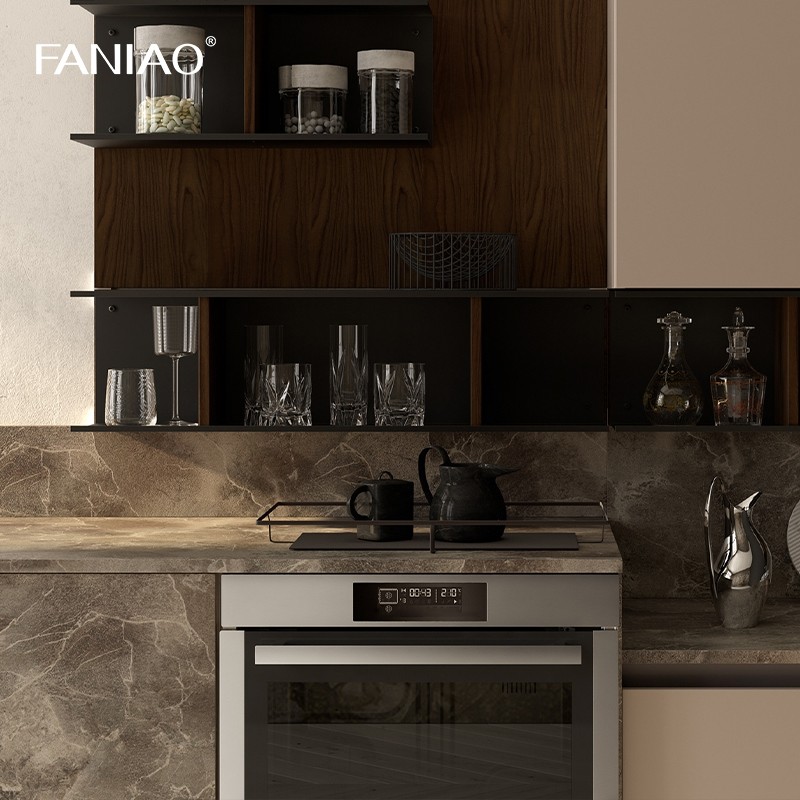Free Sample Custom Ready Made Kitchen Cabinet Melamine Board Kitchen Cabinet Design