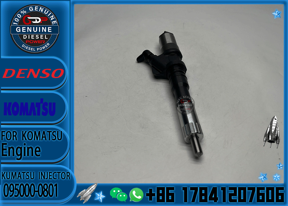 Diesel Common Rail Fuel Injector 095000-0801 6156-11-3100 for PC Series Engine
