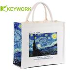 Canvas Women Handbag Unbleached Grocery Tote Bag Simple Shopping Bag