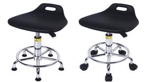 China Black Polyurethane PU Leather Seat Esd Cleanroom Chair Student Laboratory Antistatic Swivel Office factory
