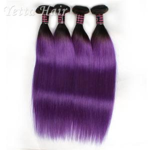 China Purple Russian Remy Hair Extensions , Natural Silky Straight Hair Weave With Soft factory