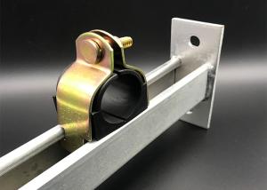 China HDG Insulated Strut Cushion Clamps 0.37 Inch Pipe Tube Gold Zinc factory