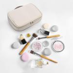 Large Capacity Two Way Zipper Closure Polyester Cosmetic Bag