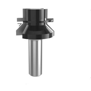 China 45 Degree V Notch Tongue And Groove Joint Router Bit Cutting 35mm Dia factory