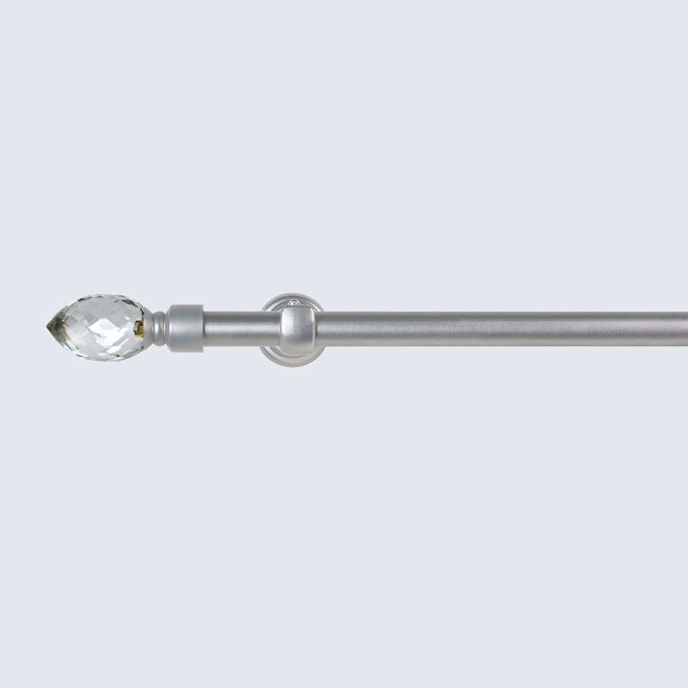 Multi Size Single Bracket Pipe Curtain Rods Aluminum Alloy Durable Curtain Hardware