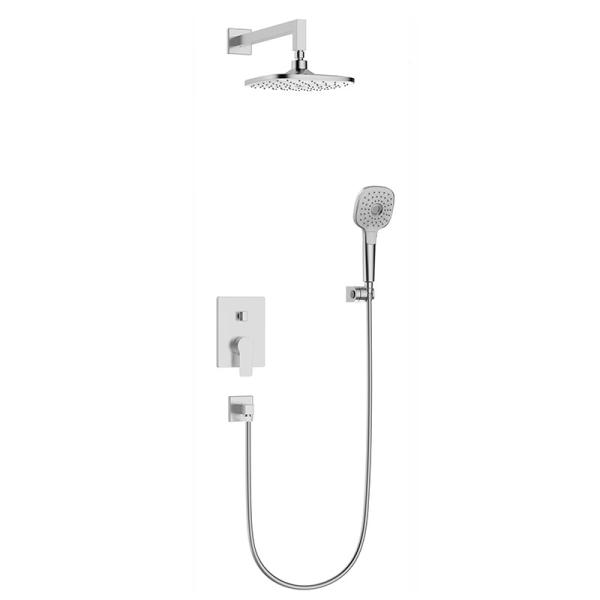 Concealed Bathroom Shower Set Wall Mounted Toilet Hidden Bathtub Round Rain