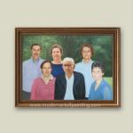 Family Custom Oil Painting Portraits ​For Side View Cabinet Decoration