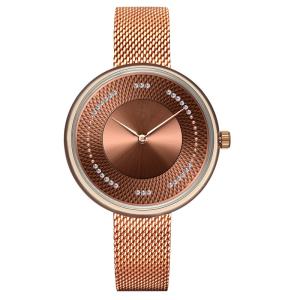 China Quartz Womens Diamond Encrusted Watch Chronograph Wrist 30m Waterproof factory