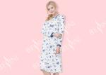 European Style Ladies Night Dresses Sleepwear Round Neck Lace Trimmed