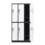 Customizable Lateral Steel Metal Locker Cupboard 6 Door D450mm