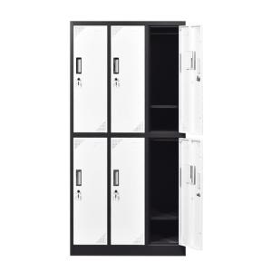 China Customizable Lateral Steel Metal Locker Cupboard 6 Door D450mm factory