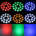 18w 18pcs Rgbwa Uv Par Can 64 Led Lights With Polishing Aluminum Alloy Cover
