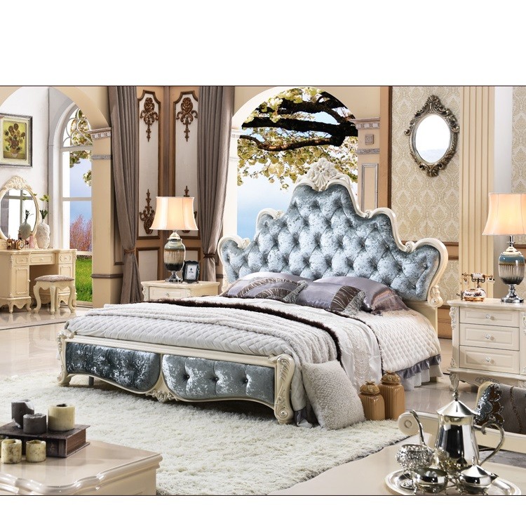 Vintage White bed with Wedding Bedroom Furniture Design JO-A202
