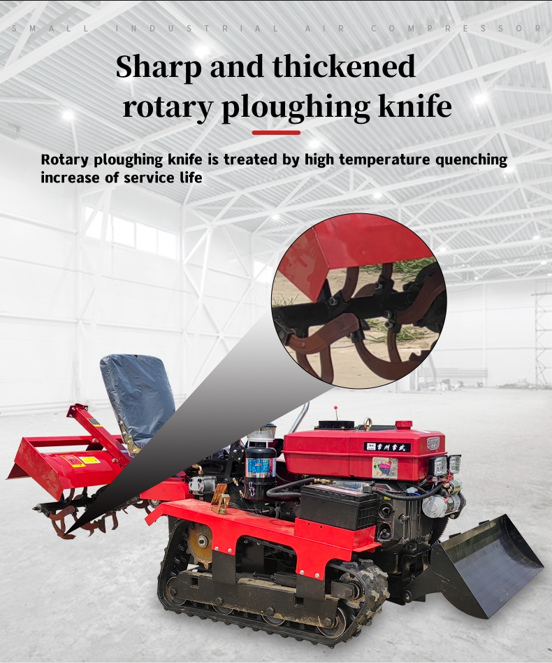 Customized Multi-Functional Amphibious Crawler Type Micro Cultivator for Farming Practice
