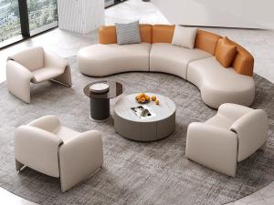 China Luxury Hotel Lobby Reception And Negotiation Booth Sofa Table And Chair Set factory