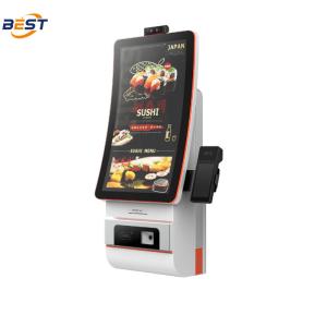 China Wall-mounted Self-service Ordering Kiosk with POS System for Bar Restaurant Retail Android on sale