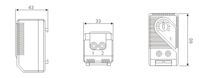 Cabinet Thermostat Temperature Controller Normally Open (NO) Kts011