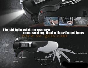 China New Digital Auto Car Tire Pressure Gauge Multifunction Emergency Hammer High Quality Diagnostic Tool For Vehicle Bike Mo factory