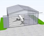 Sophisticated Steel Structure Hangar 5m - 6m Height Metal Airplane Hangar