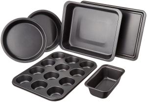 China FDA LFGB Certification Nonstick Bakeware Set round square pan muffin pan loaf pan cookie sheet factory