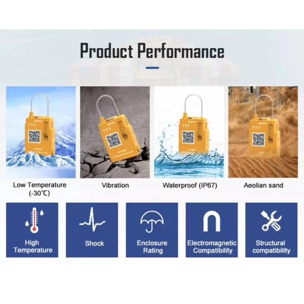 Bluetooth GPS Electronic Seal Tracker For Conainer Waterproof IP67