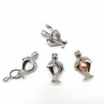 Pearl Cage Locket Findings Cage Pendant For Oyster Pearl Girl Women Gits