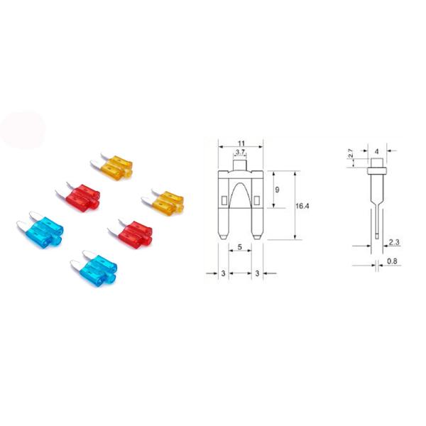 5A 10A 15A 20A 30A 35A 40A Medium Mini Led Fuse Automotive Automobile Car Auto Fuse with Light Led Car Blade Fuse