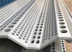 White 2500mm Length Windbreak Fence Panels Round Hole Dust Control Barrier