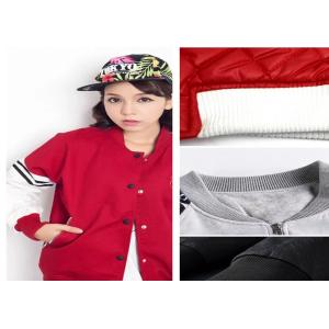 21s, 32s cotton/spandex ribbings fabric, 2X2 thread collar neck cuff screw