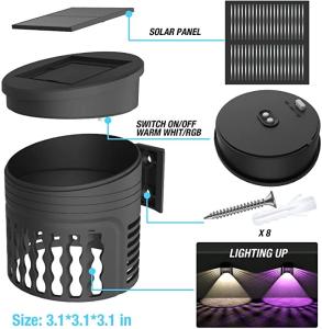 China IP65 Waterproof Solar Wall Fence LED Lights Landscape 80 * 80MM For Outdoor factory