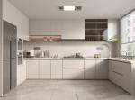Plywood Board Waterproof White Melamine Kitchen Cabinets Sets For Hotel